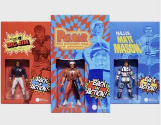 BNIB SDCC 2022 MATTEL BACK IN ACTION! MAJOR MATT MASON BIG JIM & PULSAR FIGURES