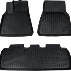Tesla Floor mat, Suitable for Tesla Model y Floor mat, Three Piece car Floor mat for 2021, 2022, and 2023, Model y Three-Layer Fully Protective Waterp