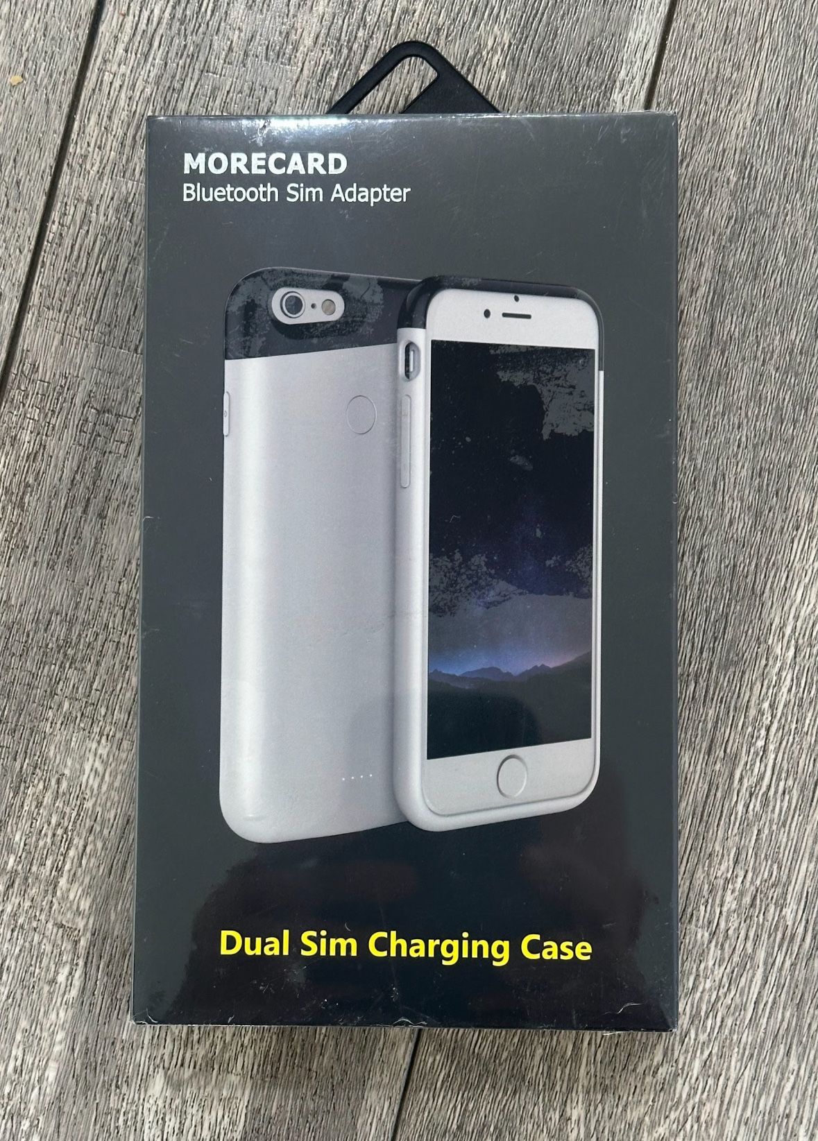 NEW Apple iPhone 7/7S MoreCard Dual SIM Charging Case Input/Output 5v/1a - White 