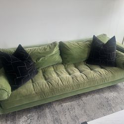 Green Sofa Mid-Century modern Style 