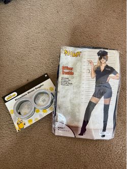 Officer spirit halloween costume set & minion goggles