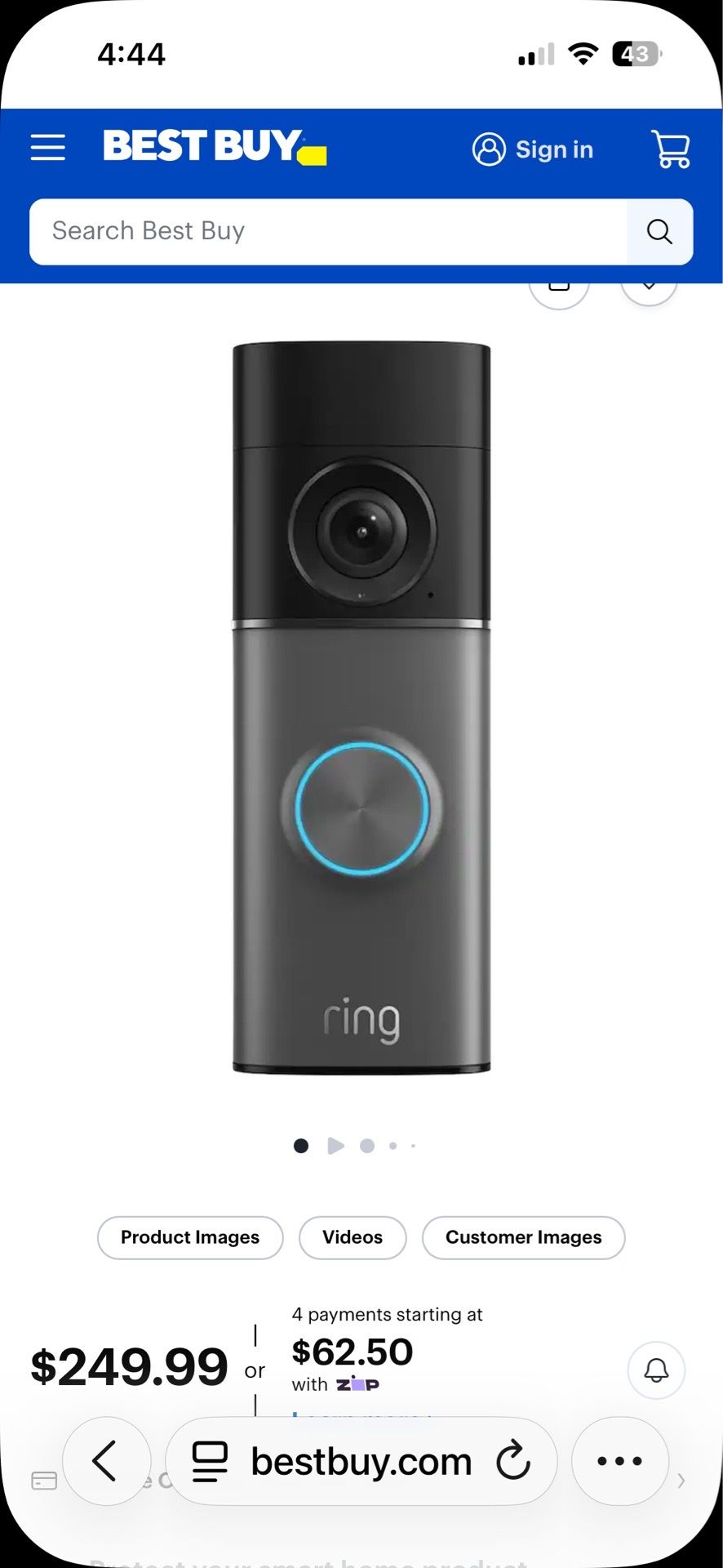 Ring doorbell camera