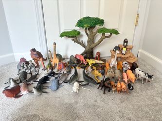 Lot of animals and tree