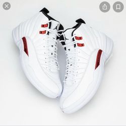 Air Jordan Retro 12 White and Red Size 12