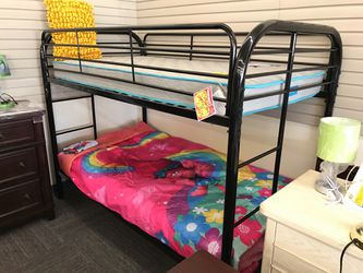Twin over Twin Bunk Bed ( Mattresses are not included)