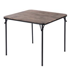 Homy Casa Fern 33.7” Folding Dining Table · Rustic Woodgrain Top
