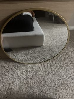 Round Brass Gold Mirror Target