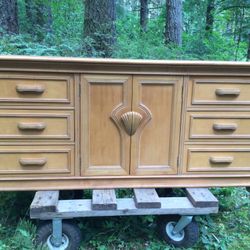 Bernhardt Maple Chest of Drawers + Bonuses Mirror & Headboard 