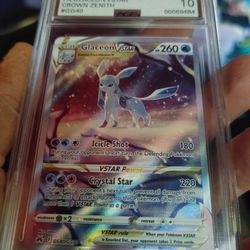 AGS Graded **10** Glaceon From Crown Zenith. 
