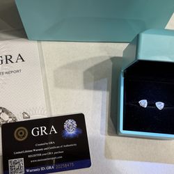 Moissanite 925 silver earrings