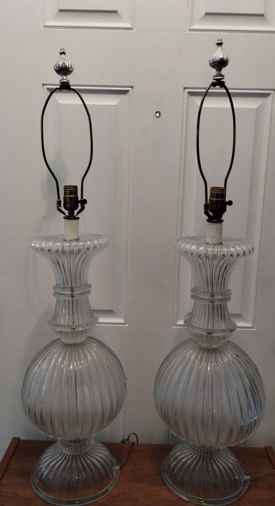 Antique Tall Glass Lamps Trading Welcomed