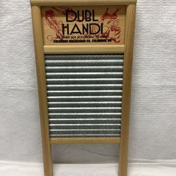 Vintage Wooden and Metal Wash Board 
