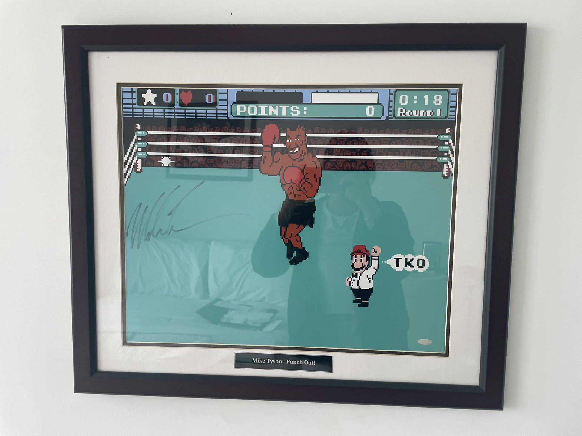 Framed Mike Tyson Signed Punch Out Picture,All Products : American Fashion Style Bags On Sale