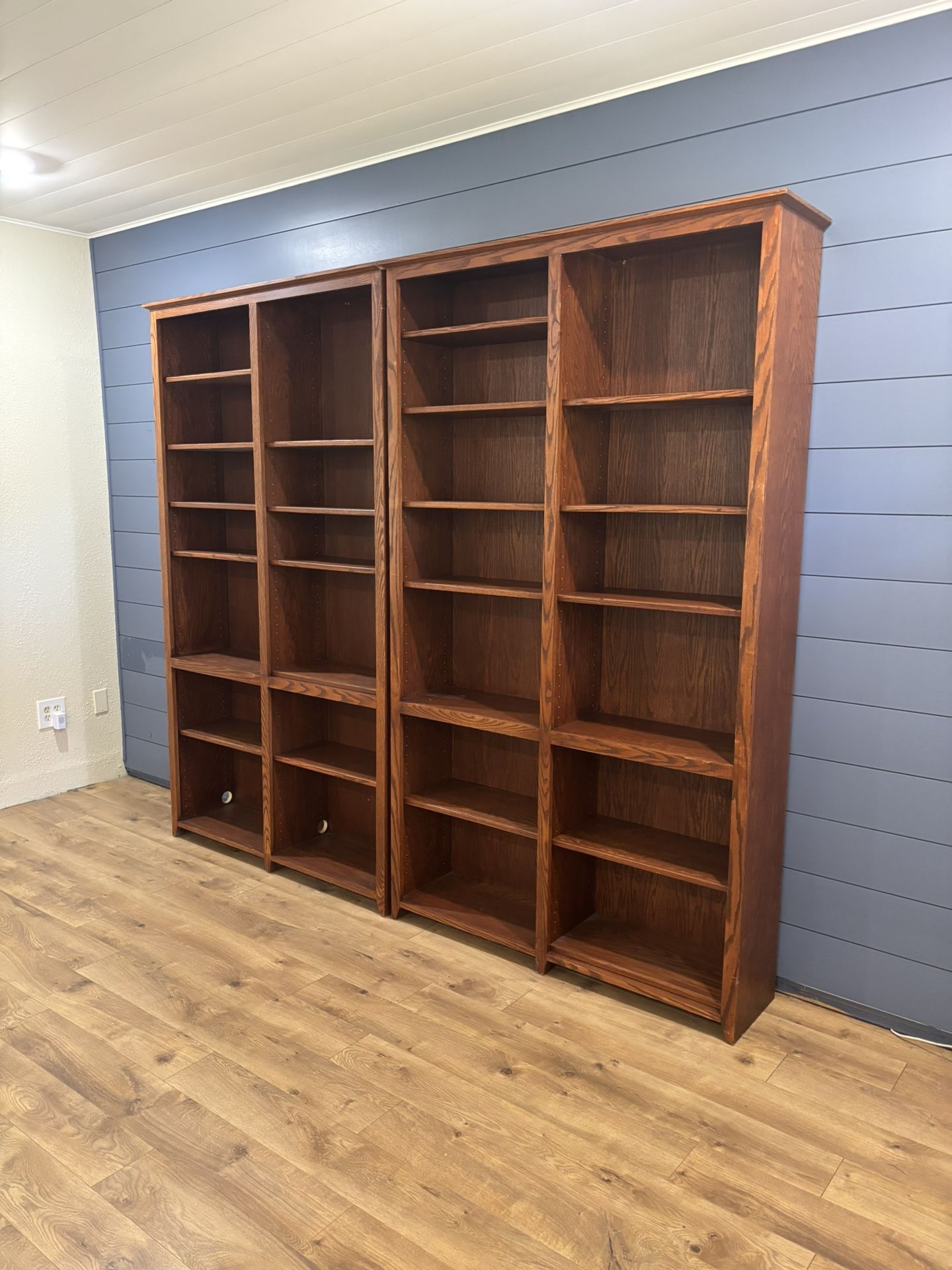 Oak bookcases