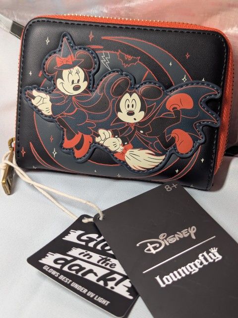Loungefly Disney Mickey & Minnie Halloween Glow-in-the-Dark Wallet