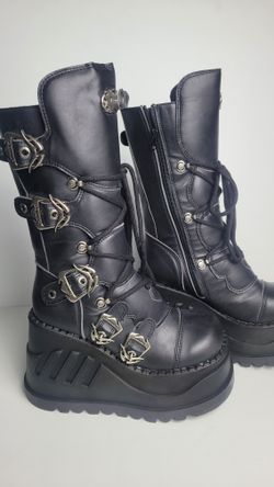 DEMONIA STOMP 101 Women's Wedge Platform Boots Size 9