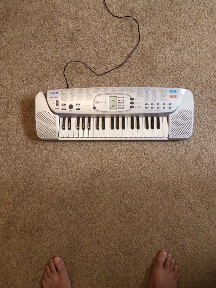 Casio SA-75 Electronic Keyboard 100 Tones, 30 Patterns, 10 Song Banks, Beat Maker