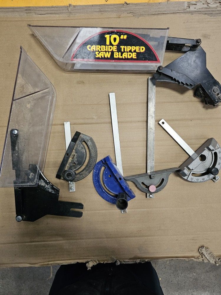 Table Saw Parts . Guard and Miter Gauge