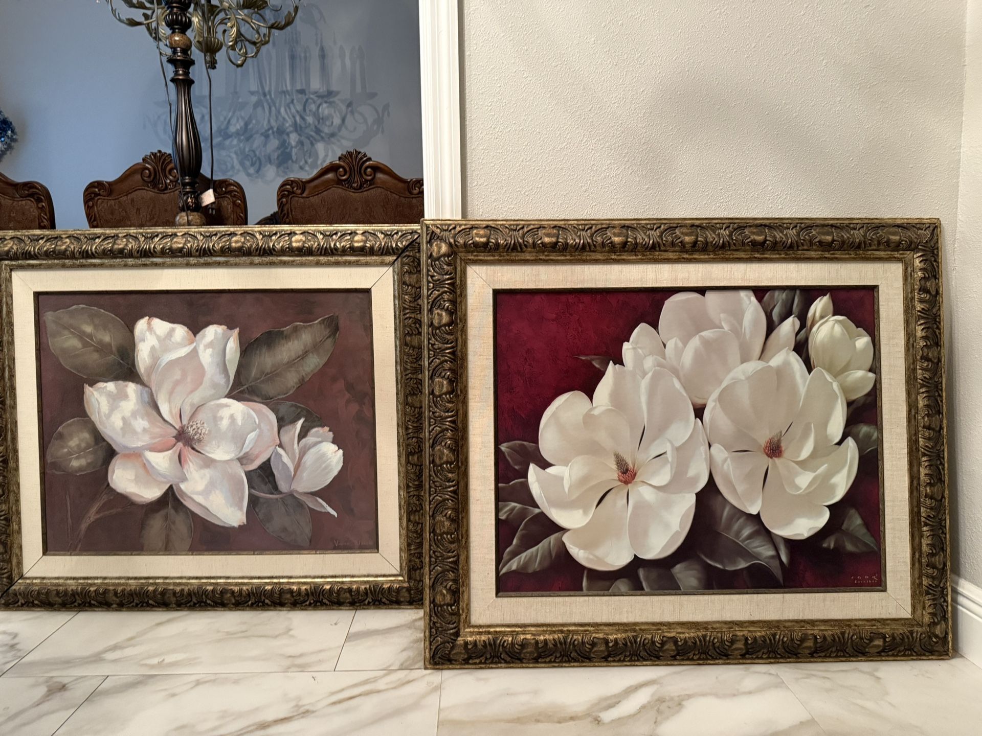 Framed Floral Painting for sale $15. Dollars sets of two