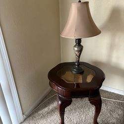 Brown glass lamp table #homedecor
