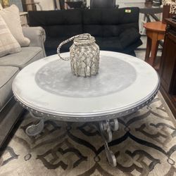 Round Silver Coffee Table $19.99