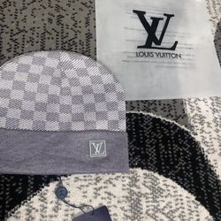 Lv Beanie Grey Monochrome Beanie