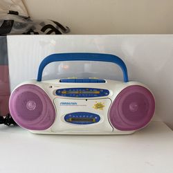 Vintage SOUNGDESIGN retro boombox am/fm cassette player pink speakers