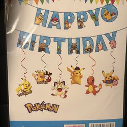 Pokemon Birthday Banner 