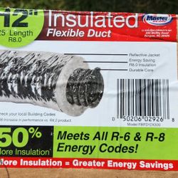 Master 12 Inch Insulated Flexible Duct
