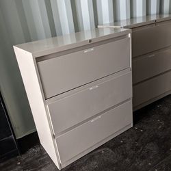 Beige Metal Filing Cabinet