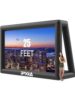 Inflatable Movie Screen Outdoor Projector Screen for Outside 25ft, Large Blow Up Screens Front and Rear Projection with