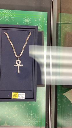 14K white Gold Chain With Pendant 33Grams