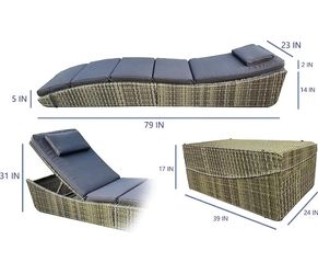 Foldable Outdoor Chaise Pool Lounge Chairs