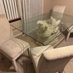 Dolphin table glass top