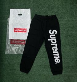 Supreme Black Sweatpants with Logo