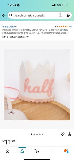 1/2 Birthday Crown
