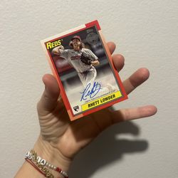 2025 Topps 1990 Baseball Rhett Lowder RC Autograph – Reds – Topps Certified Auto