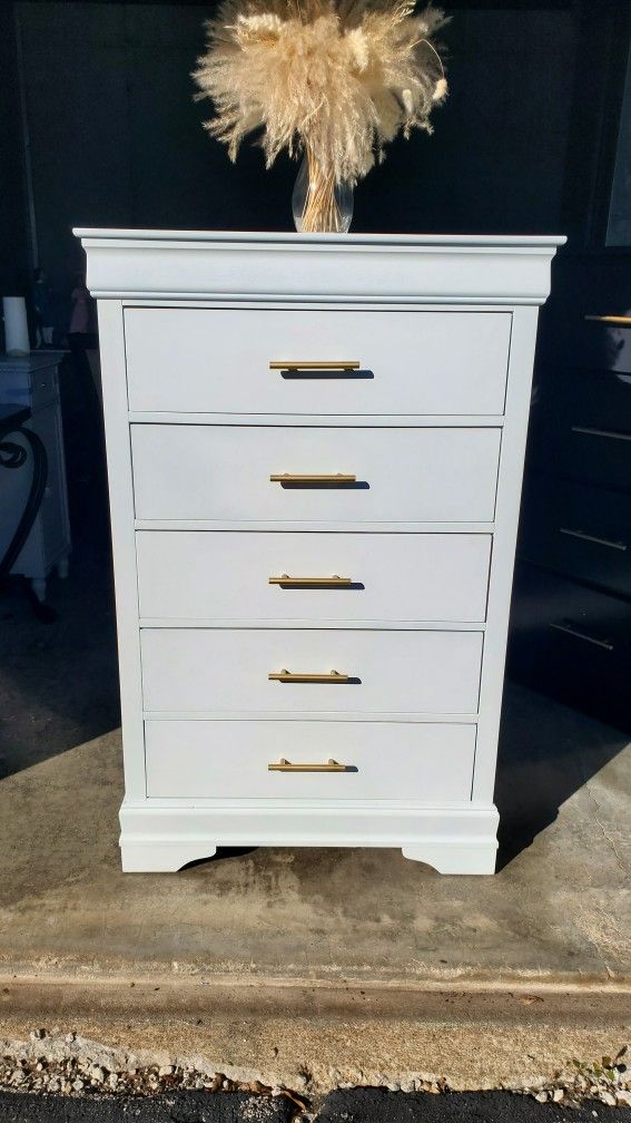 Chest Dresser Tv Media Chest Entryway Table With White With Gold Pulls 