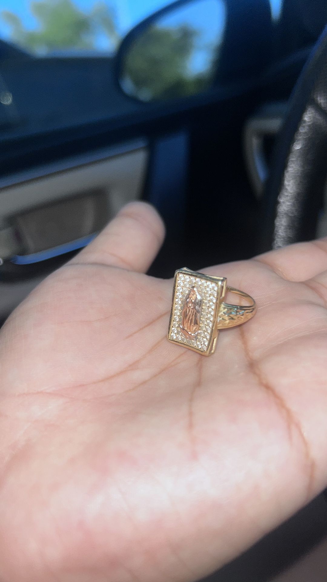 Gold Virgin Mary Ring