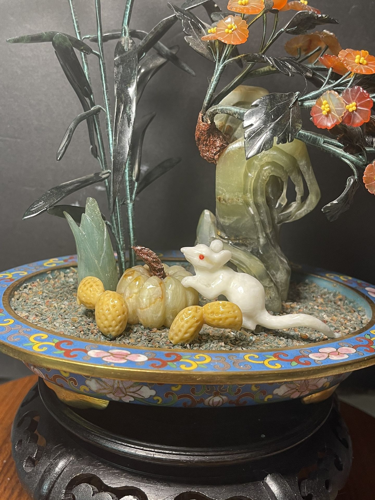 Chinese Oil Jade Bond Tree 