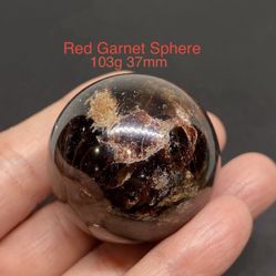Red Garnet Genuine Stone Sphere 