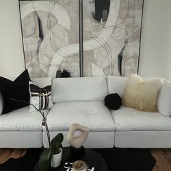 Commix Down 3 Piece Sectional Sofa In White