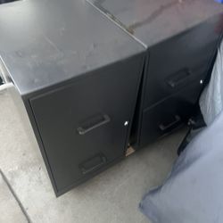 Set Of 2 Mini File Cabinet 
