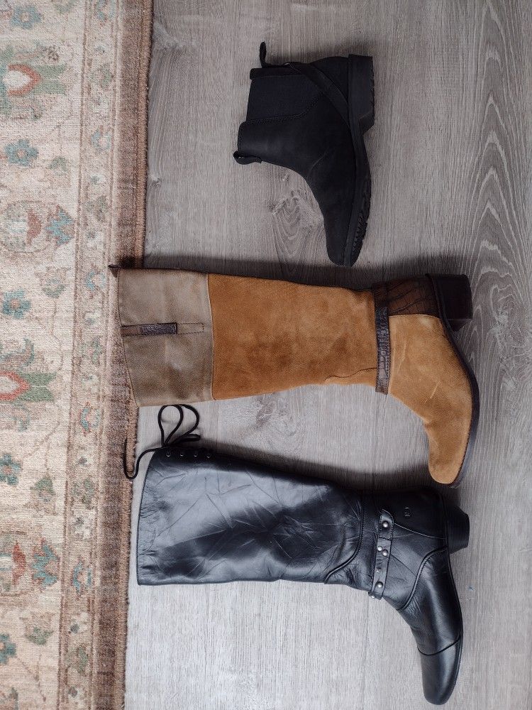3 Pairs, Women's Size 9 Boots