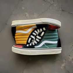 VANS  Sk8-Hi Varsity 'Multicolor' Shoes, Size: 7.5/M 9/Wmns  #JJ12+18 Authentic 