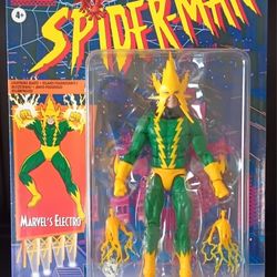 New Electro Action Figure From The Hasbro Marvel Legend Series Retro Collection.