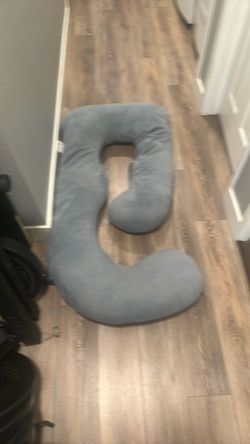 Gray C-Shape Full Body Pregnancy Pillow