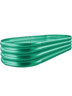 Raised Garden Bed Metal Oval Planter Box 6x3x1ft