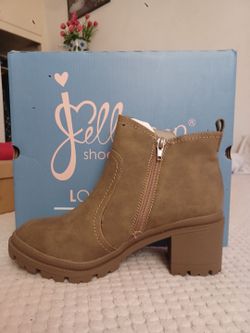 Jellypop Tan Suede Ankle Boots