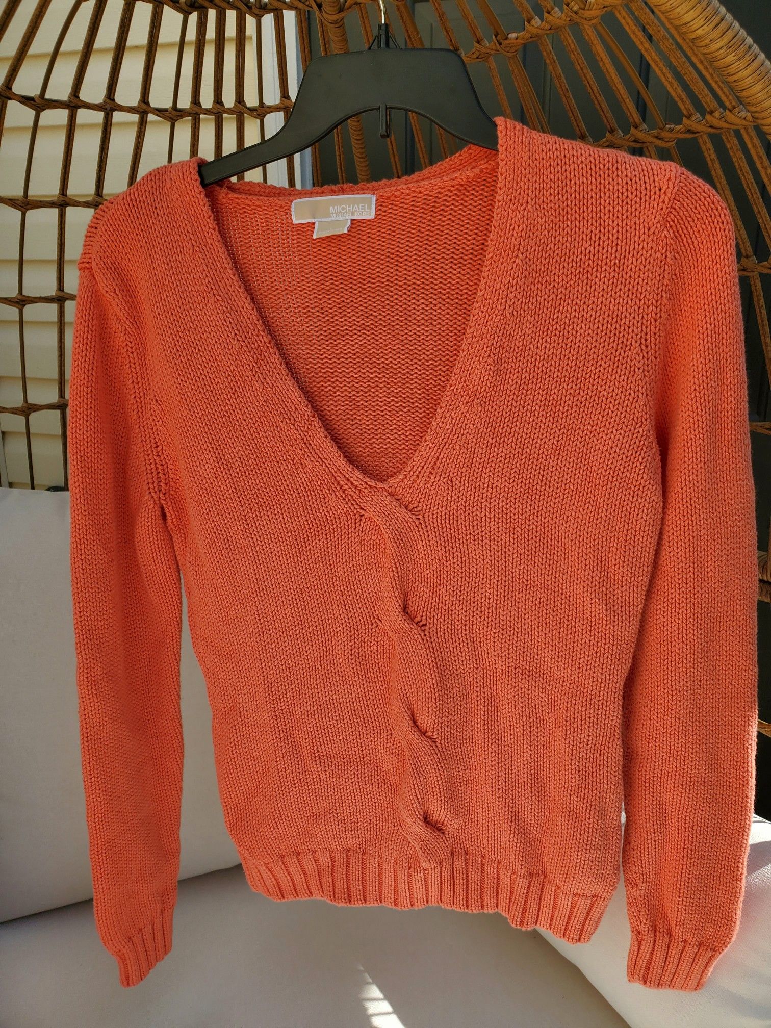 Michael Kors orange sweater women's large